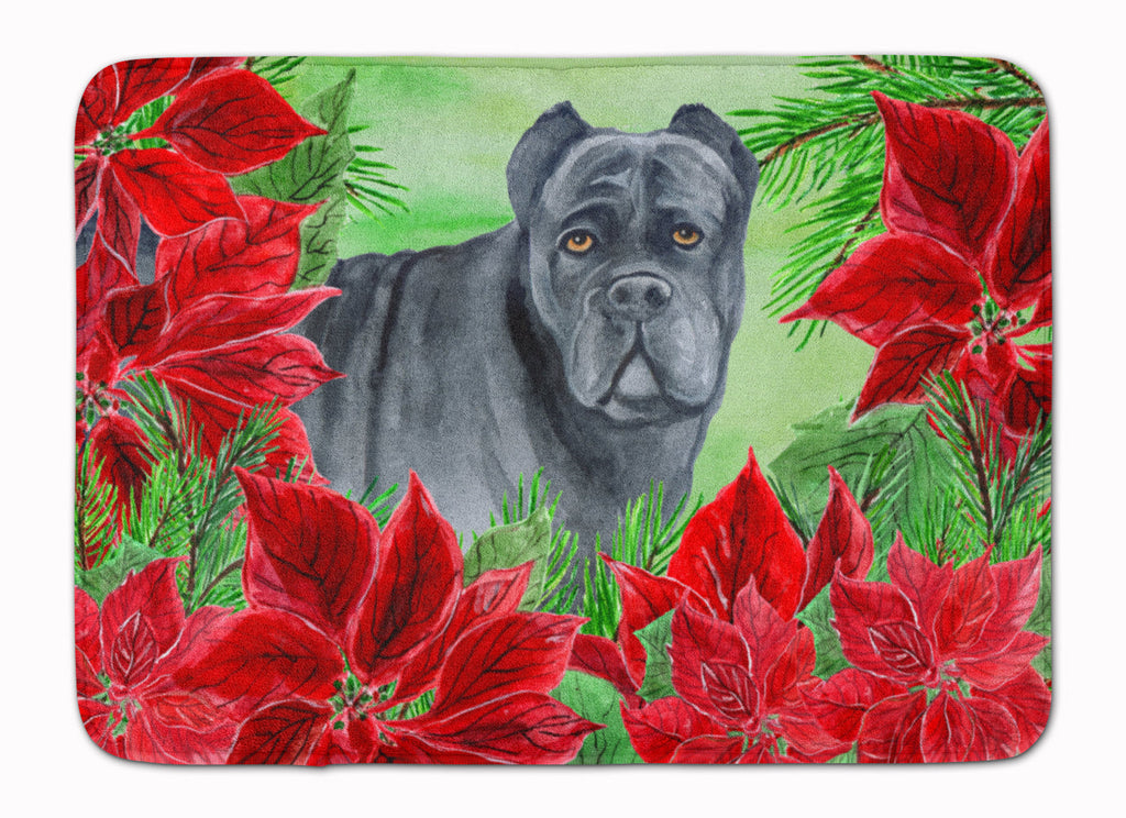 Cane Corso Poinsettas Memory Foam Kitchen Mat Machine Washable Anti-Fatigue Cushion Comfort Bath or Kitchen Rug
