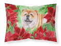 Chow Chow Poinsettas Standard Pillowcase Lightweight Super Soft Easy Care Decorative Artwork Pillowcase, Standard