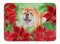 Chow Chow Poinsettas Memory Foam Kitchen Mat Machine Washable Anti-Fatigue Cushion Comfort Bath or Kitchen Rug