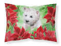 Westie Poinsettas Standard Pillowcase Lightweight Super Soft Easy Care Decorative Artwork Pillowcase, Standard