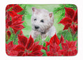 Westie Poinsettas Memory Foam Kitchen Mat Machine Washable Anti-Fatigue Cushion Comfort Bath or Kitchen Rug