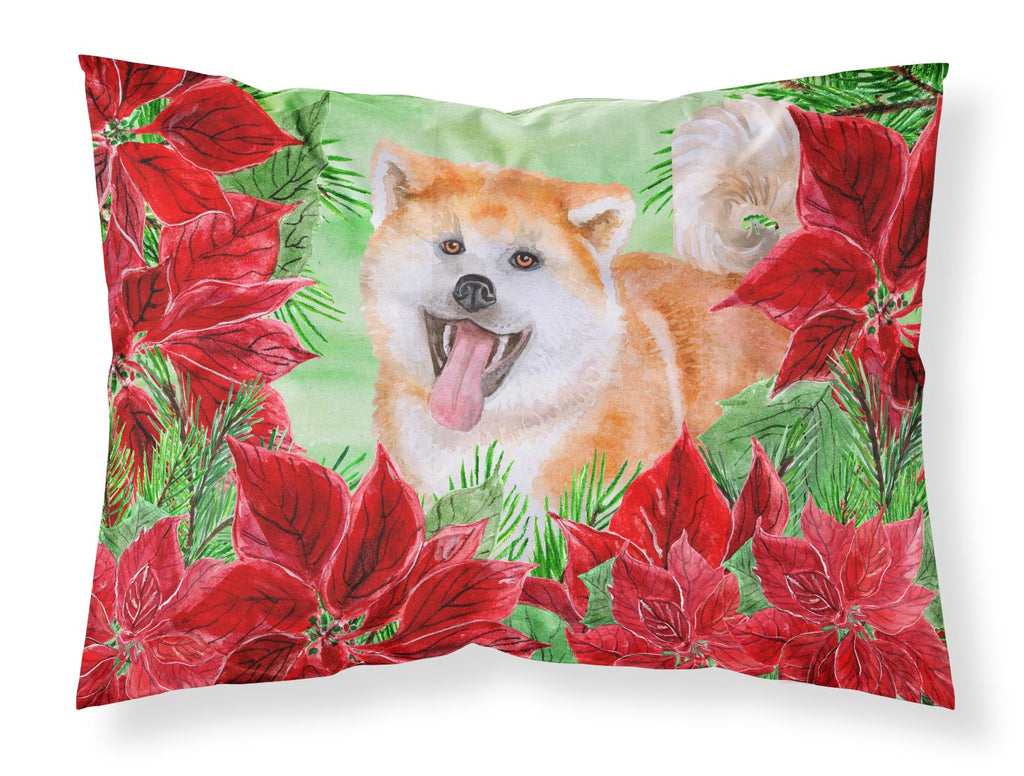 Akita Poinsettas Standard Pillowcase Lightweight Super Soft Easy Care Decorative Artwork Pillowcase, Standard