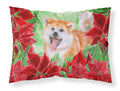 Akita Poinsettas Standard Pillowcase Lightweight Super Soft Easy Care Decorative Artwork Pillowcase, Standard