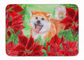 Akita Poinsettas Memory Foam Kitchen Mat Machine Washable Anti-Fatigue Cushion Comfort Bath or Kitchen Rug