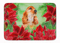 Cocker Spaniel Poinsettas Memory Foam Kitchen Mat Machine Washable Anti-Fatigue Cushion Comfort Bath or Kitchen Rug