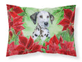 Dalmatian Puppy Poinsettas Standard Pillowcase Lightweight Super Soft Easy Care Decorative Artwork Pillowcase, Standard