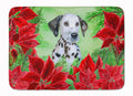 Dalmatian Puppy Poinsettas Memory Foam Kitchen Mat Machine Washable Anti-Fatigue Cushion Comfort Bath or Kitchen Rug