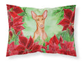 Pharaoh Hound Poinsettas Standard Pillowcase Lightweight Super Soft Easy Care Decorative Artwork Pillowcase, Standard