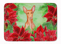 Pharaoh Hound Poinsettas Memory Foam Kitchen Mat Machine Washable Anti-Fatigue Cushion Comfort Bath or Kitchen Rug