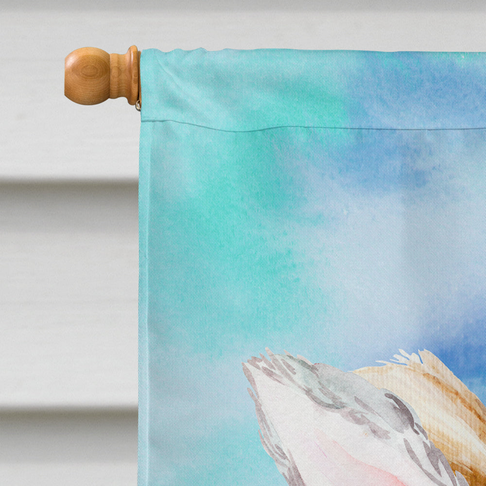 Yorkie Easter Bunny House Flag 28x40 Porch Sleeve Pole Decorative Outside Yard Banner Artwork Wall Hanging, Polyester