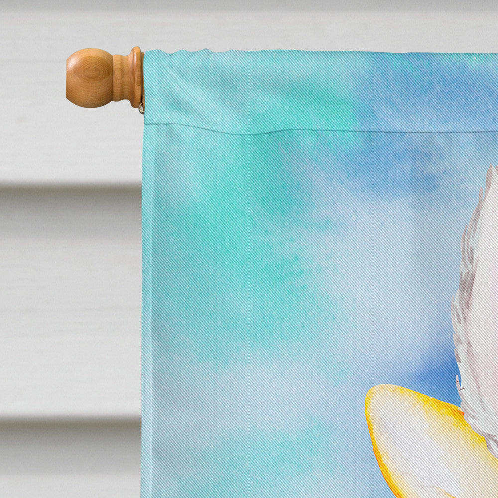 Corgi Easter Bunny House Flag 28x40 Porch Sleeve Pole Decorative Outside Yard Banner Artwork Wall Hanging, Polyester