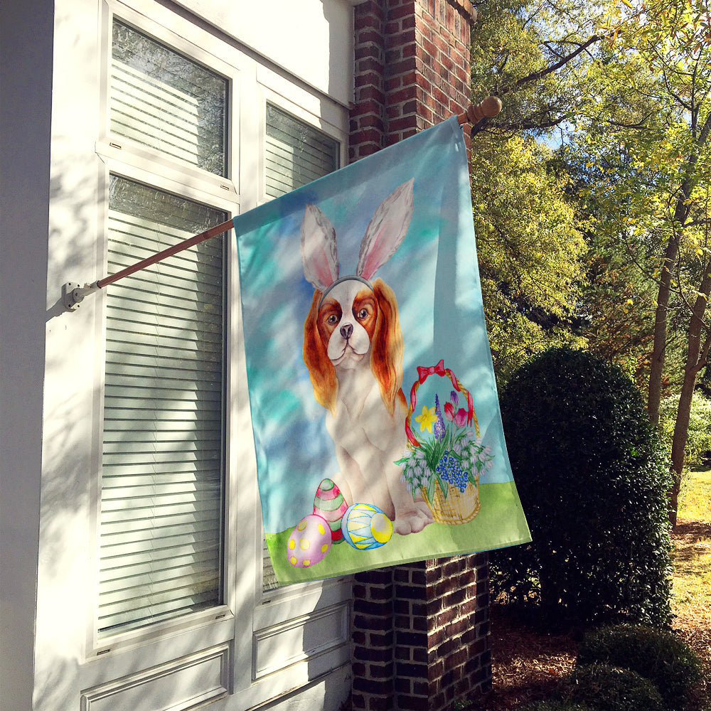 Cavalier Spaniel Easter Bunny House Flag 28x40 Porch Sleeve Pole Decorative Outside Yard Banner Artwork Wall Hanging, Polyester