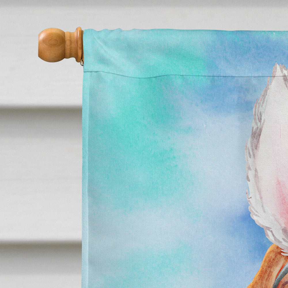 Cavalier Spaniel Easter Bunny House Flag 28x40 Porch Sleeve Pole Decorative Outside Yard Banner Artwork Wall Hanging, Polyester