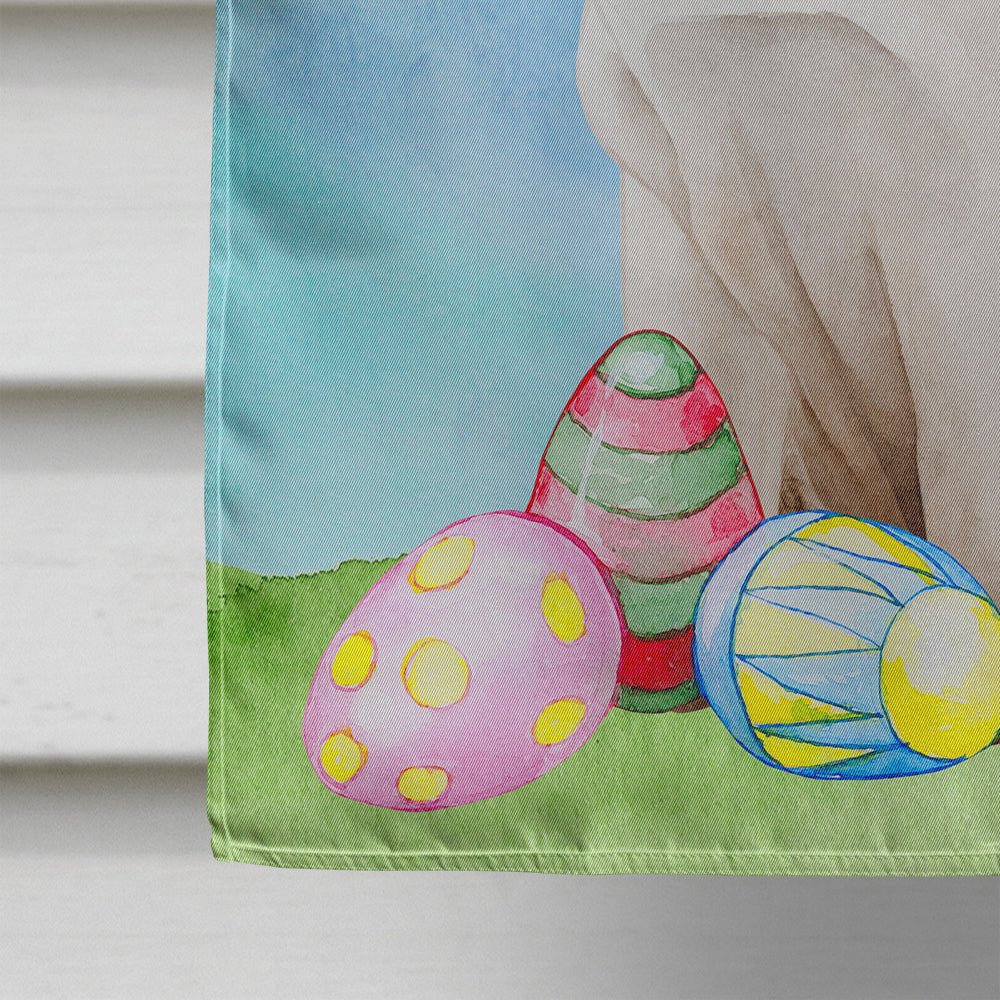 Pug Easter Bunny House Flag 28x40 Porch Sleeve Pole Decorative Outside Yard Banner Artwork Wall Hanging, Polyester
