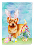 Norfolk Terrier Easter Bunny House Flag 28x40 Porch Sleeve Pole Decorative Outside Yard Banner Artwork Wall Hanging, Polyester
