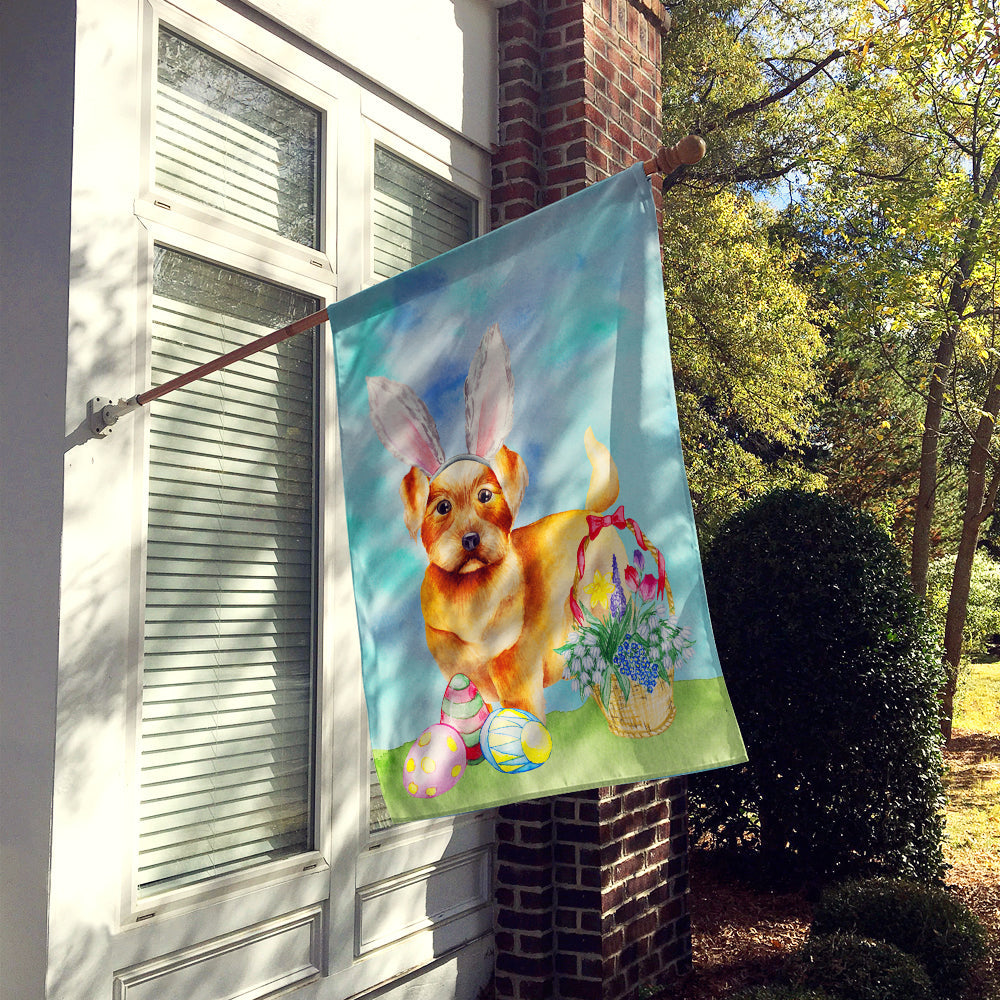 Norfolk Terrier Easter Bunny House Flag 28x40 Porch Sleeve Pole Decorative Outside Yard Banner Artwork Wall Hanging, Polyester