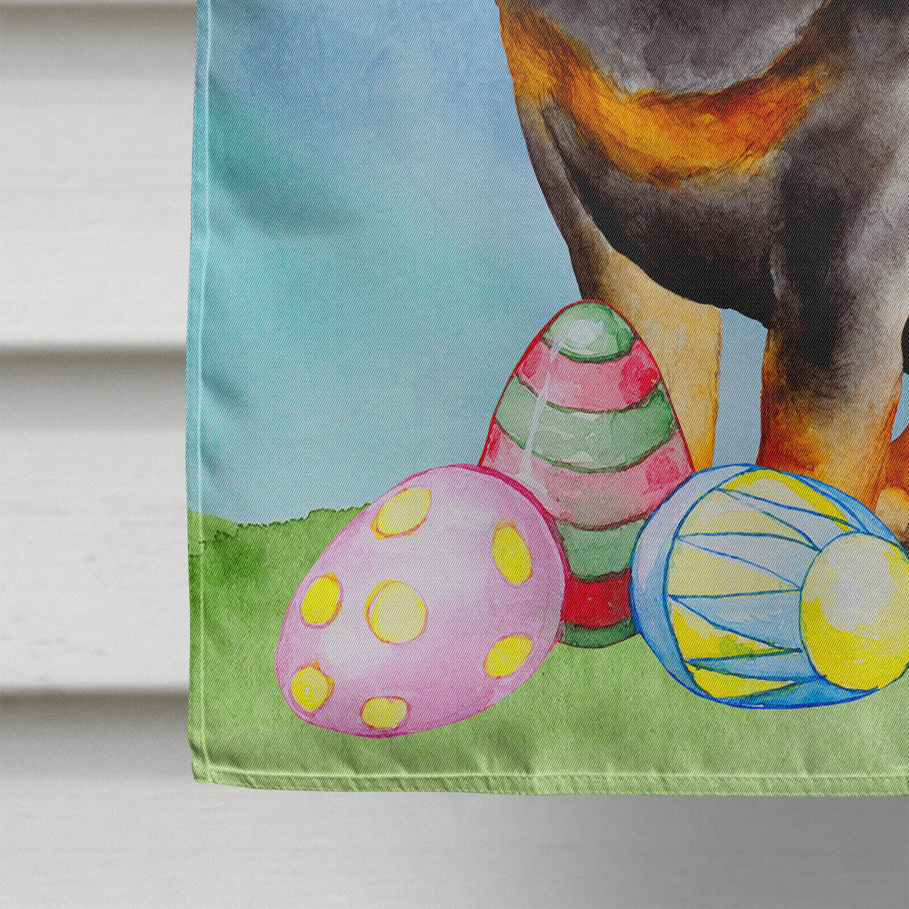 Lancashire Heeler Easter Bunny House Flag 28x40 Porch Sleeve Pole Decorative Outside Yard Banner Artwork Wall Hanging, Polyester