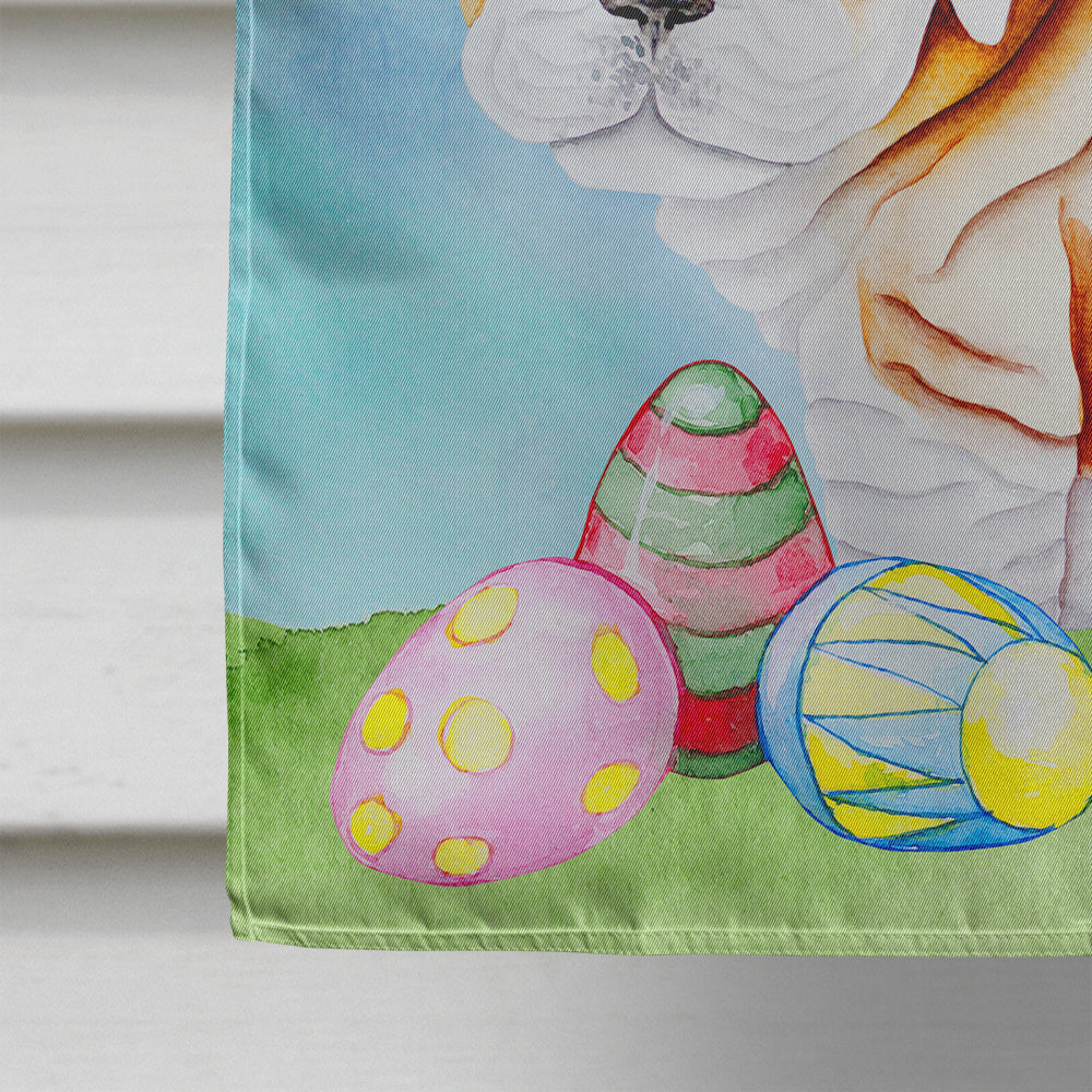 English Bulldog Easter Bunny House Flag 28x40 Porch Sleeve Pole Decorative Outside Yard Banner Artwork Wall Hanging, Polyester