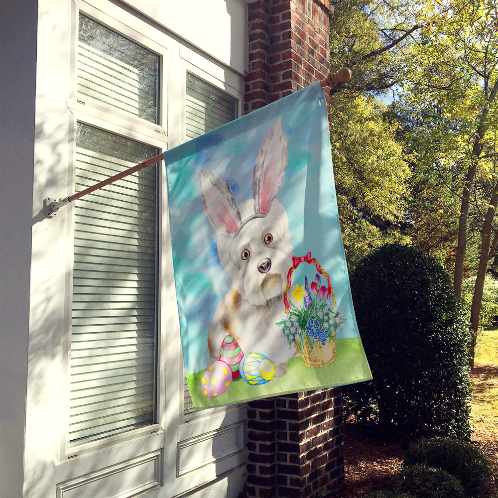 Dandie Dinmont Easter Bunny House Flag 28x40 Porch Sleeve Pole Decorative Outside Yard Banner Artwork Wall Hanging, Polyester
