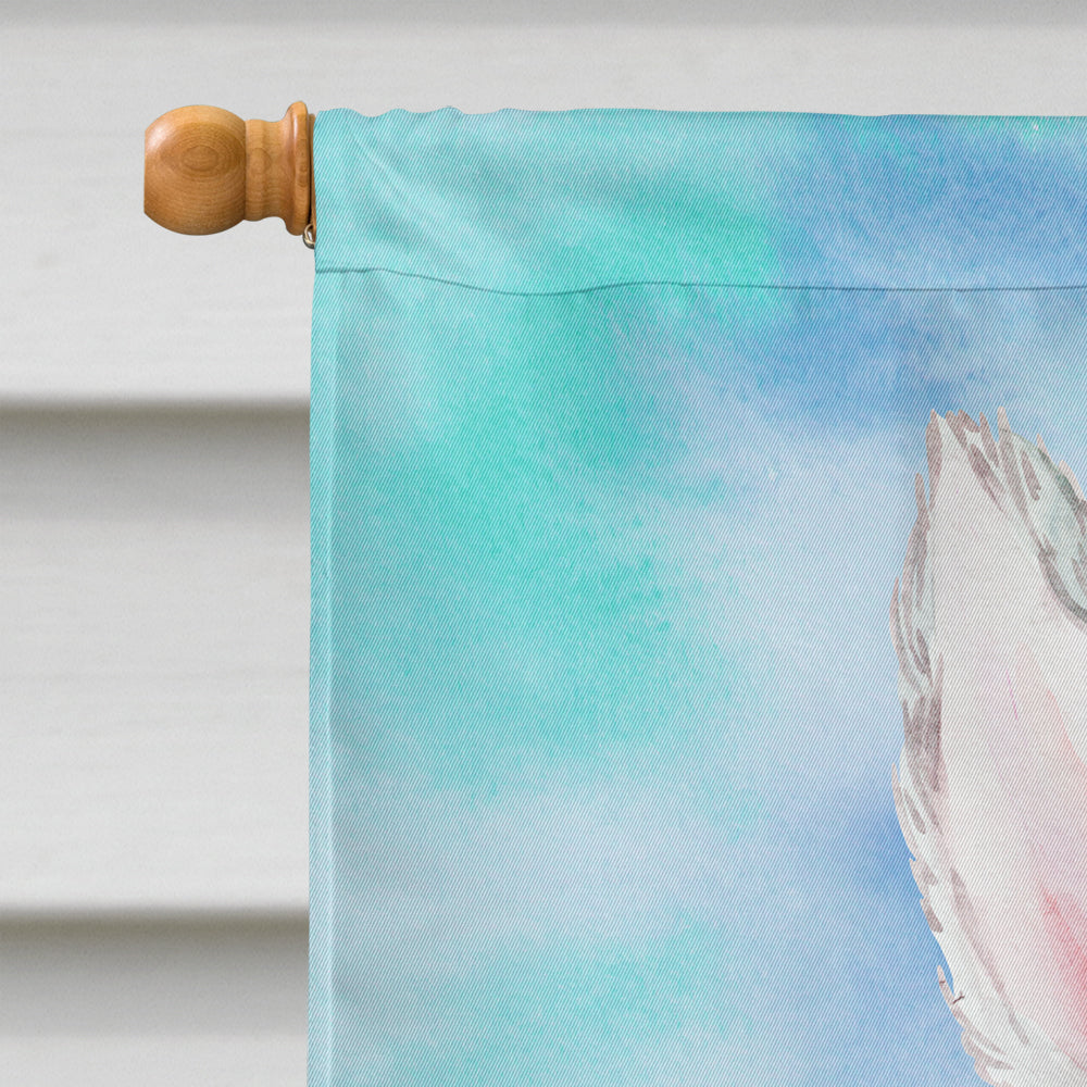 Bichon Frise Easter Bunny House Flag 28x40 Porch Sleeve Pole Decorative Outside Yard Banner Artwork Wall Hanging, Polyester