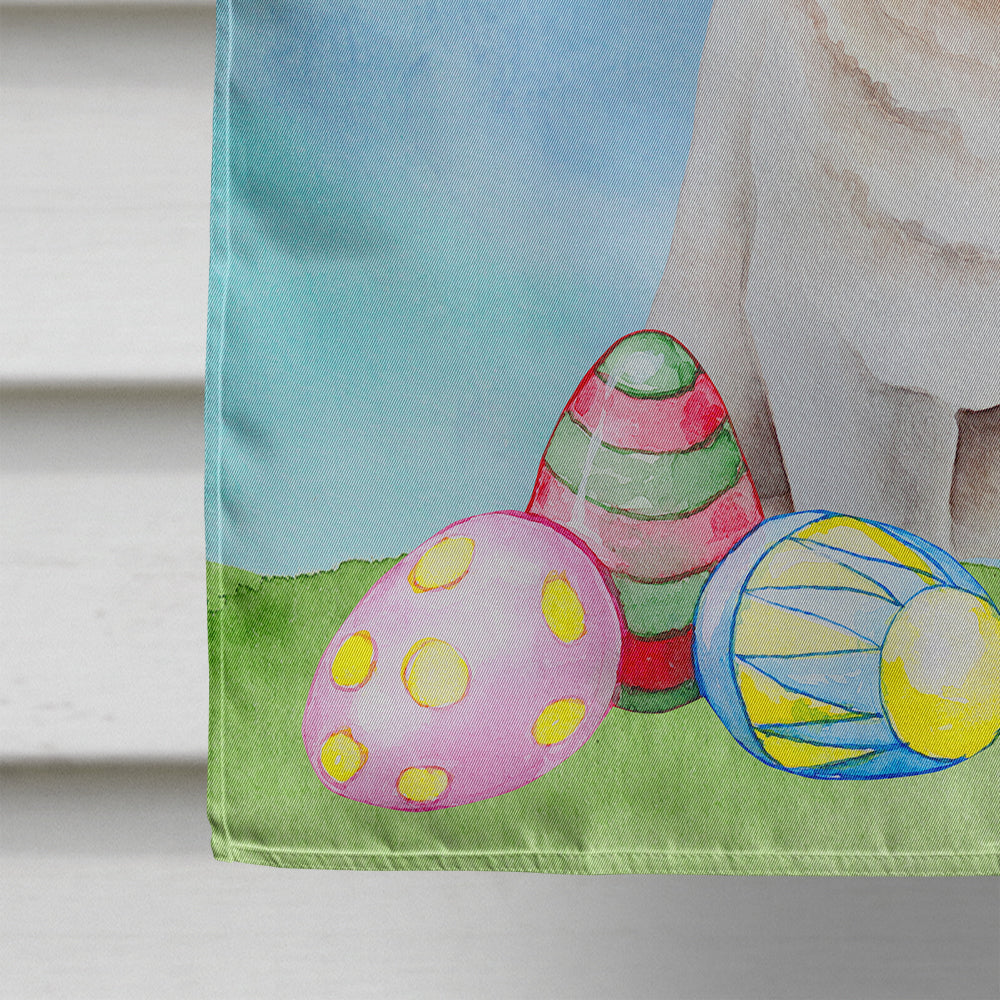Bichon Frise Easter Bunny House Flag 28x40 Porch Sleeve Pole Decorative Outside Yard Banner Artwork Wall Hanging, Polyester