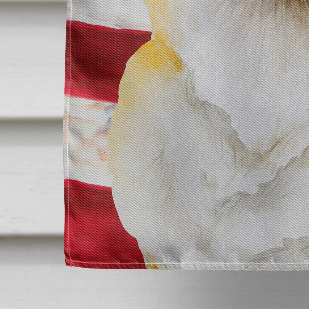 Corgi Patriotic House Flag 28x40 Porch Sleeve Pole Decorative Outside Yard Banner Artwork Wall Hanging, Polyester