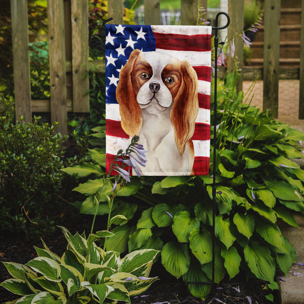 Cavalier Spaniel Patriotic Garden Flag Mailbox Decorative Yard Banner Outside Patio Artwork for Flower Beds, Garden Size, Multicolor