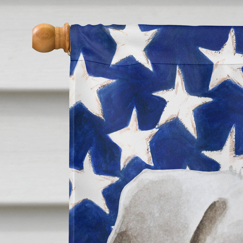 Pug Patriotic House Flag 28x40 Porch Sleeve Pole Decorative Outside Yard Banner Artwork Wall Hanging, Polyester