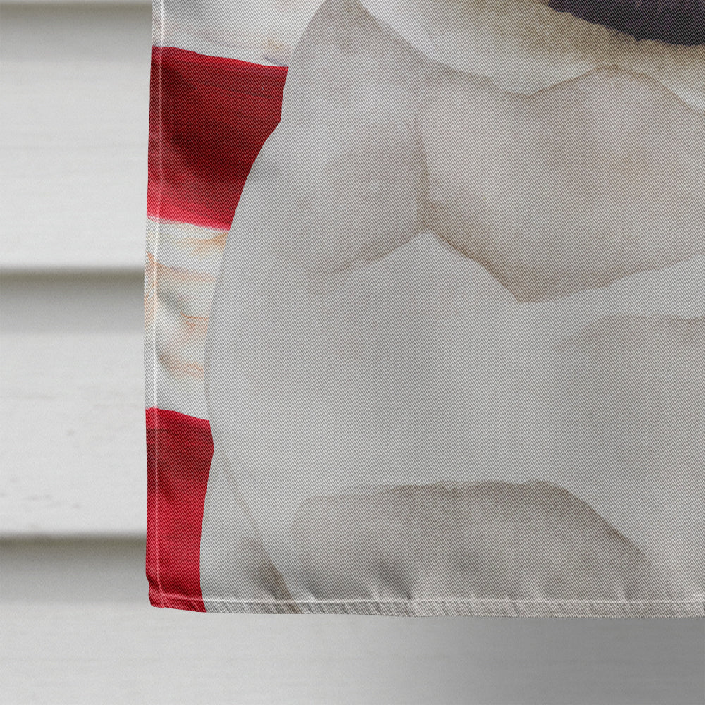 Pug Patriotic House Flag 28x40 Porch Sleeve Pole Decorative Outside Yard Banner Artwork Wall Hanging, Polyester