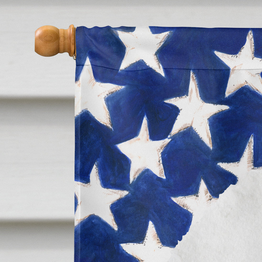 Dandie Dinmont Patriotic House Flag 28x40 Porch Sleeve Pole Decorative Outside Yard Banner Artwork Wall Hanging, Polyester