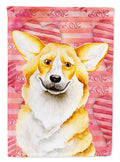 Corgi Love House Flag 28x40 Porch Sleeve Pole Decorative Outside Yard Banner Artwork Wall Hanging, Polyester
