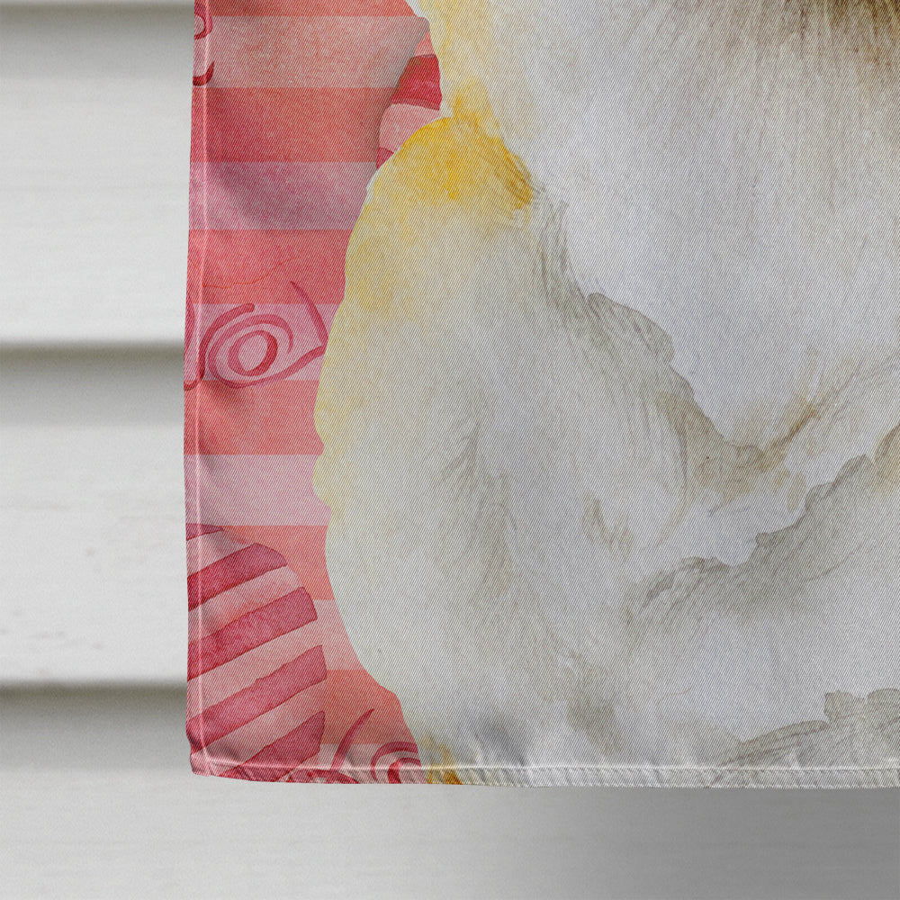 Corgi Love House Flag 28x40 Porch Sleeve Pole Decorative Outside Yard Banner Artwork Wall Hanging, Polyester