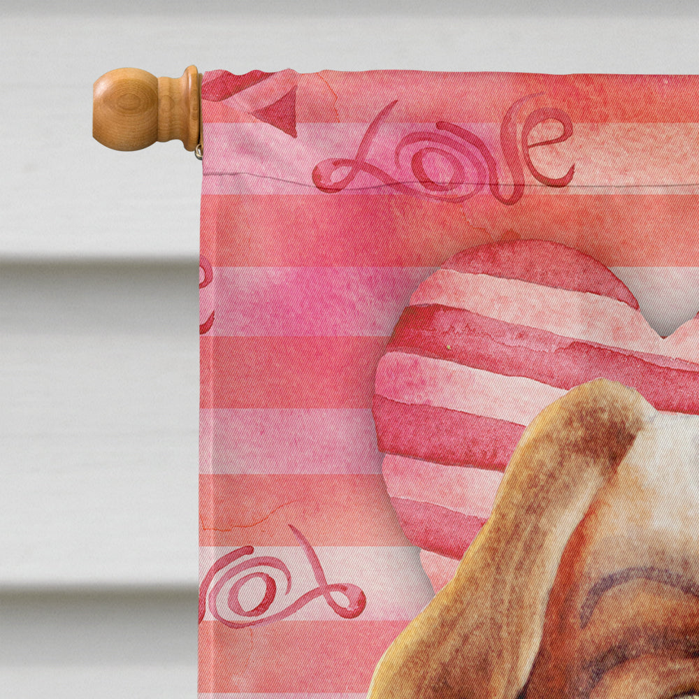 Cavalier Spaniel Love House Flag 28x40 Porch Sleeve Pole Decorative Outside Yard Banner Artwork Wall Hanging, Polyester