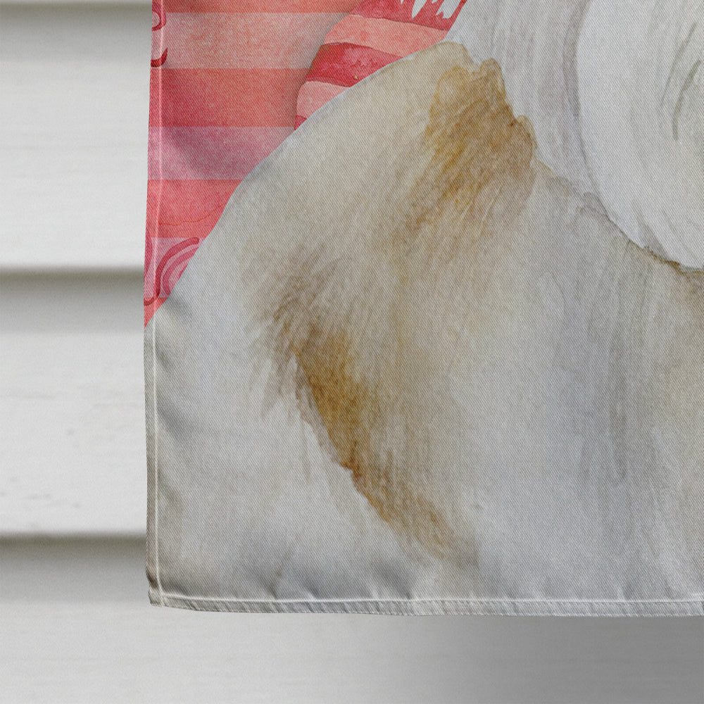 Dandie Dinmont Love House Flag 28x40 Porch Sleeve Pole Decorative Outside Yard Banner Artwork Wall Hanging, Polyester