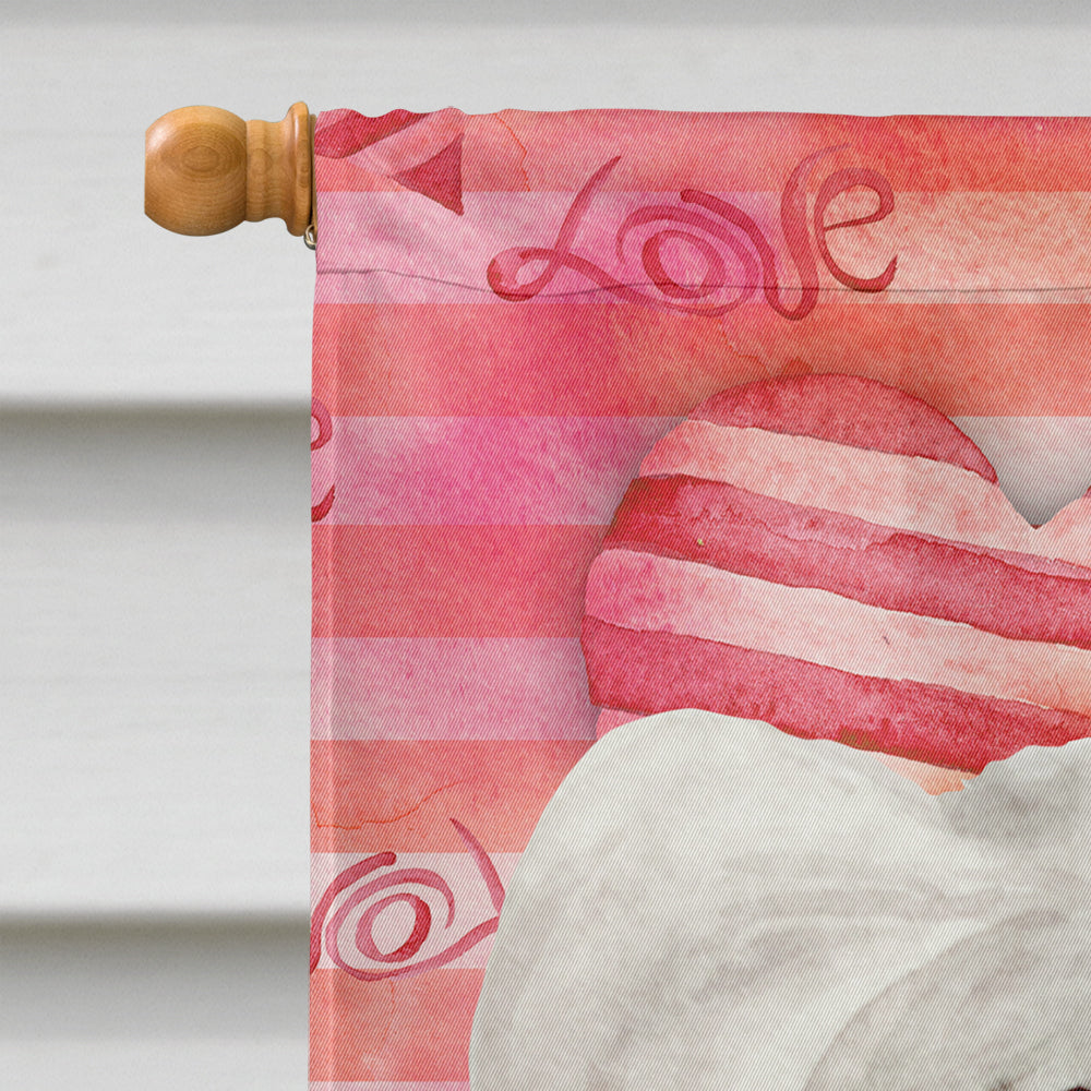 Chinese Crested Love House Flag 28x40 Porch Sleeve Pole Decorative Outside Yard Banner Artwork Wall Hanging, Polyester