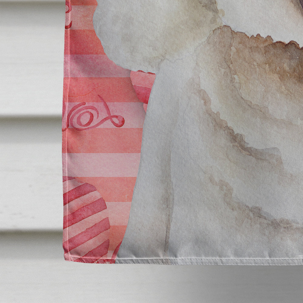 Bichon Frise Love House Flag 28x40 Porch Sleeve Pole Decorative Outside Yard Banner Artwork Wall Hanging, Polyester