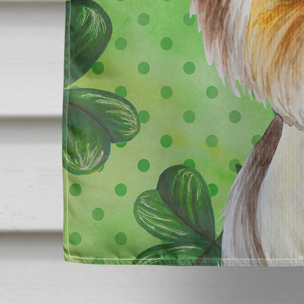 Yorkie Yorkshier Terrier Shamrocks House Flag 28x40 Porch Sleeve Pole Decorative Outside Yard Banner Artwork Wall Hanging, Polyester