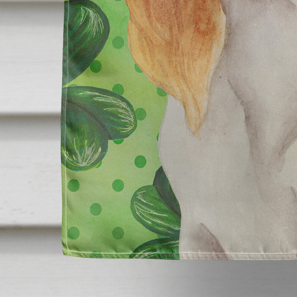 Cavalier Spaniel Shamrocks House Flag 28x40 Porch Sleeve Pole Decorative Outside Yard Banner Artwork Wall Hanging, Polyester