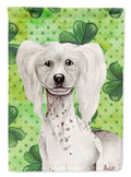 Chinese Crested Shamrocks House Flag 28x40 Porch Sleeve Pole Decorative Outside Yard Banner Artwork Wall Hanging, Polyester