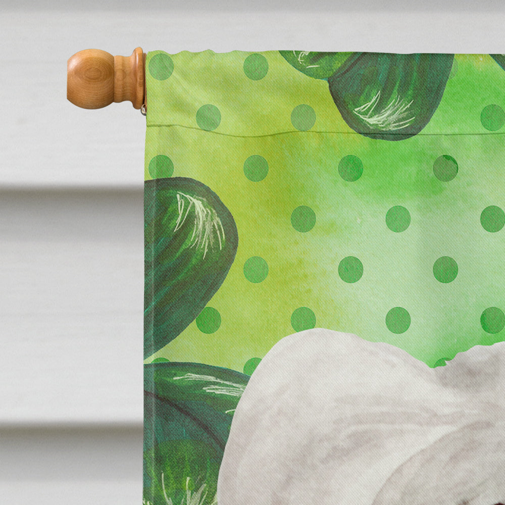 Chinese Crested Shamrocks House Flag 28x40 Porch Sleeve Pole Decorative Outside Yard Banner Artwork Wall Hanging, Polyester