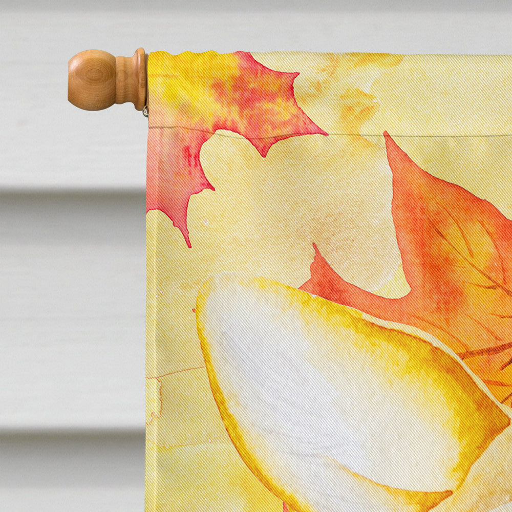 Corgi Fall House Flag 28x40 Porch Sleeve Pole Decorative Outside Yard Banner Artwork Wall Hanging, Polyester