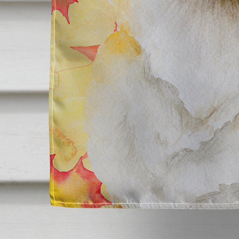 Corgi Fall House Flag 28x40 Porch Sleeve Pole Decorative Outside Yard Banner Artwork Wall Hanging, Polyester