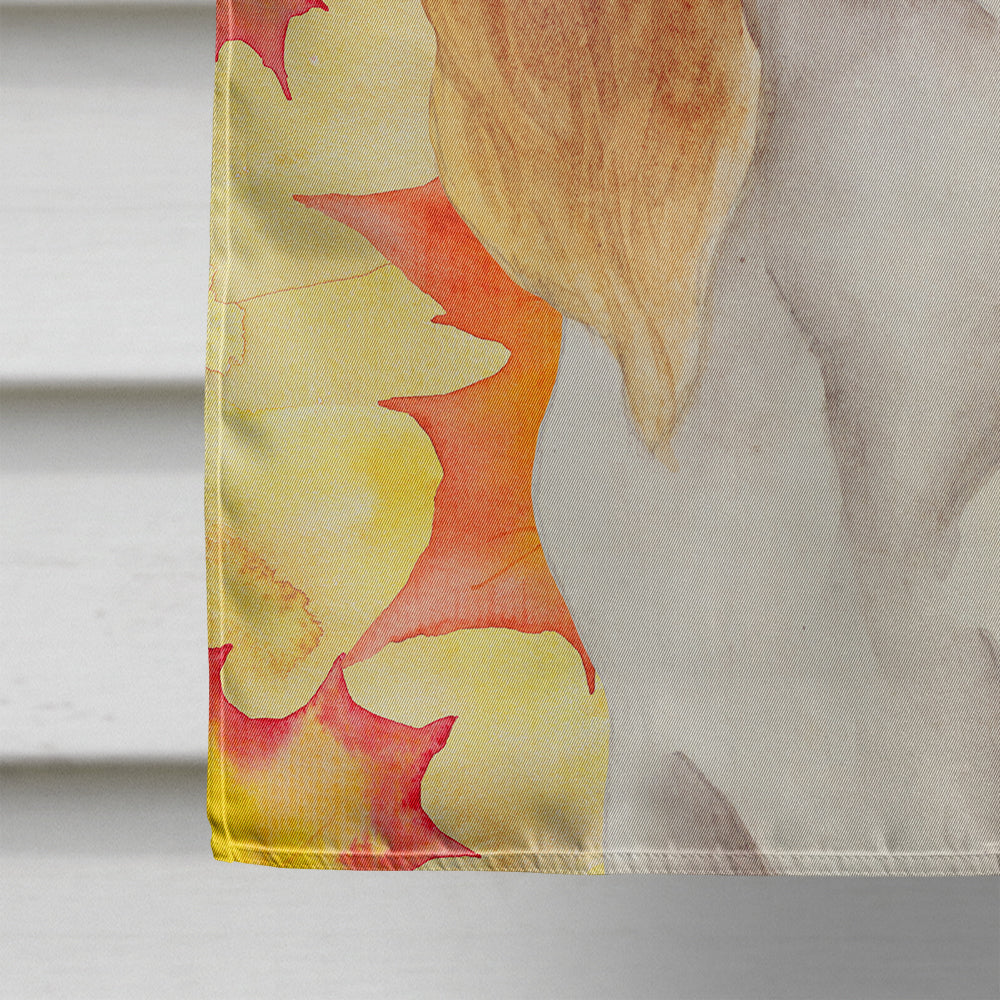 Cavalier Spaniel Fall House Flag 28x40 Porch Sleeve Pole Decorative Outside Yard Banner Artwork Wall Hanging, Polyester