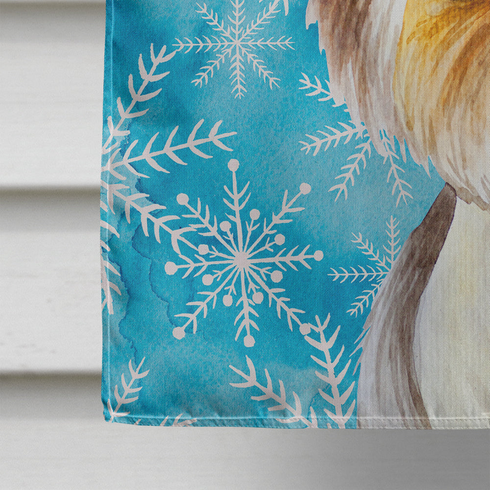 Yorkie Yorkshier Terrier Winter House Flag 28x40 Porch Sleeve Pole Decorative Outside Yard Banner Artwork Wall Hanging, Polyester