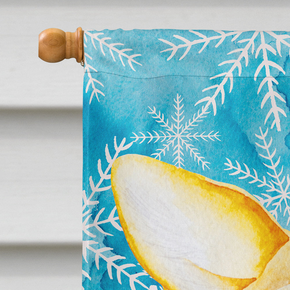 Corgi Winter House Flag 28x40 Porch Sleeve Pole Decorative Outside Yard Banner Artwork Wall Hanging, Polyester