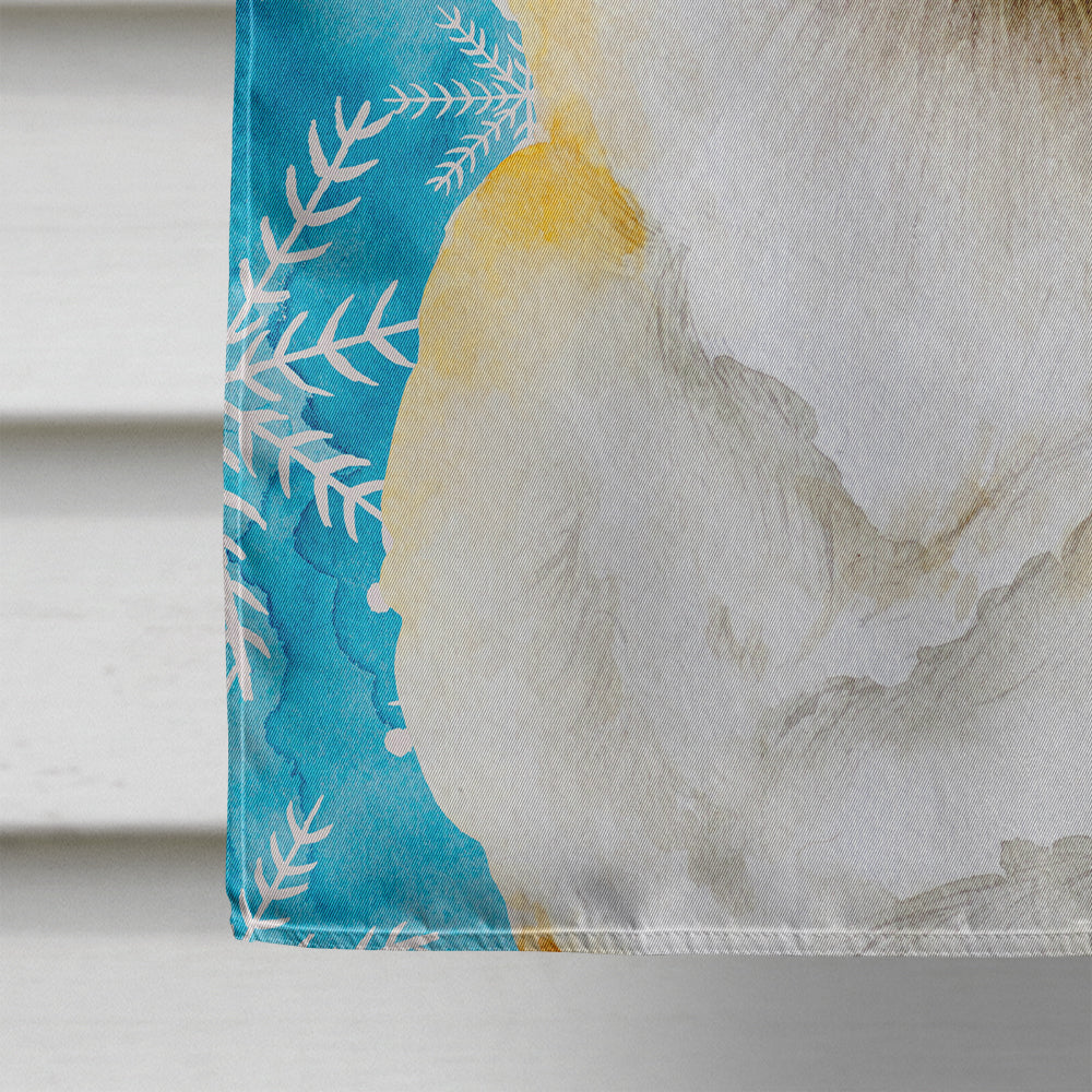Corgi Winter House Flag 28x40 Porch Sleeve Pole Decorative Outside Yard Banner Artwork Wall Hanging, Polyester