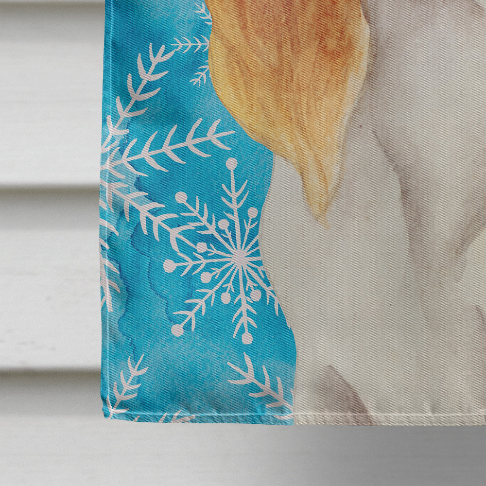 Cavalier Spaniel Winter House Flag 28x40 Porch Sleeve Pole Decorative Outside Yard Banner Artwork Wall Hanging, Polyester