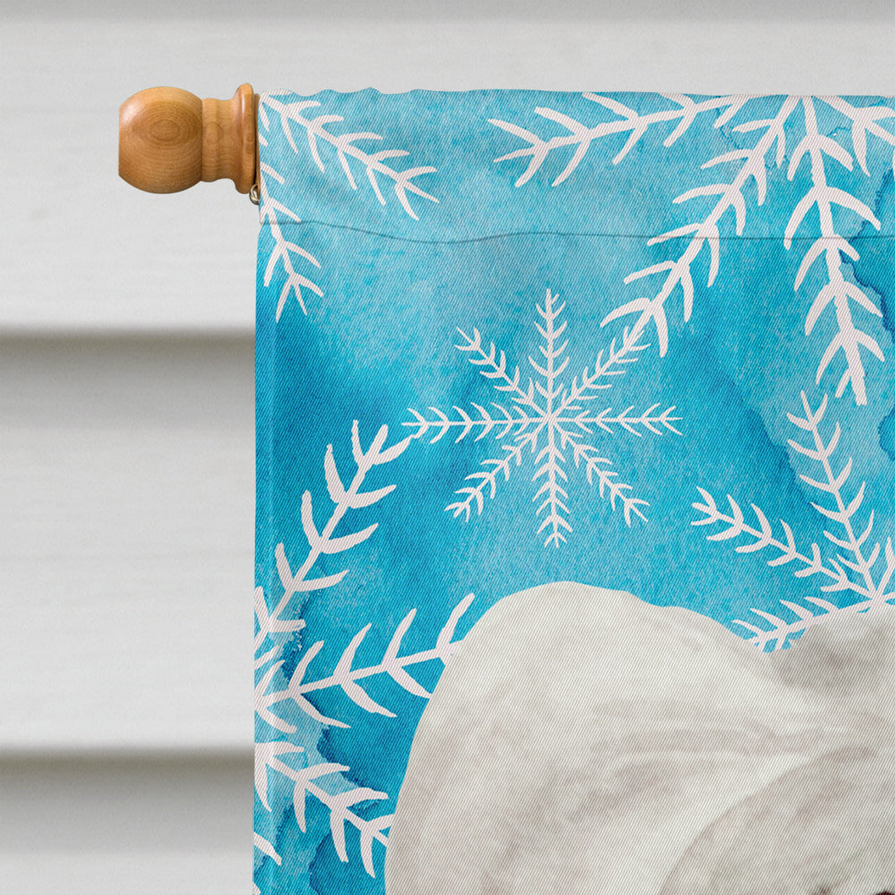Chinese Crested Winter House Flag 28x40 Porch Sleeve Pole Decorative Outside Yard Banner Artwork Wall Hanging, Polyester