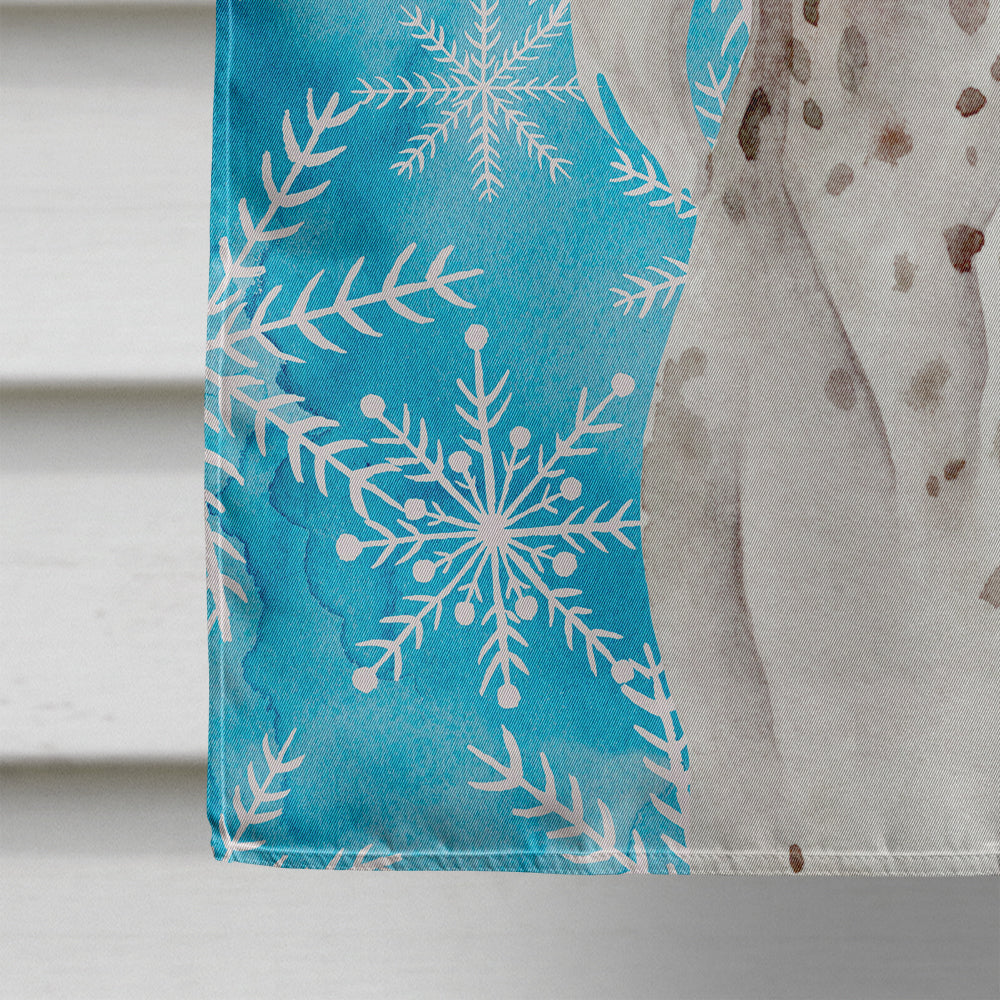 Chinese Crested Winter House Flag 28x40 Porch Sleeve Pole Decorative Outside Yard Banner Artwork Wall Hanging, Polyester