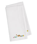 Australian Shepherd Easter White Embroidered Towel Set of 2 Decorative Bathroom Guest Hand Towel for Hand, Face, Tea, Dishcloth, 19 X 25, White
